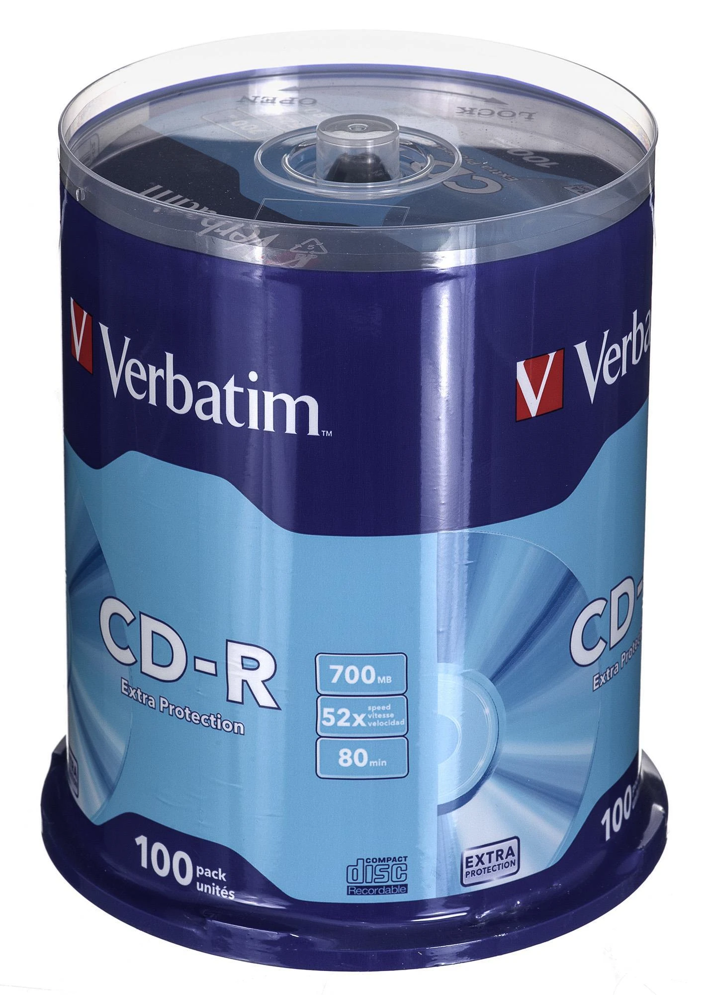 Verbatim CD-R 700MB pakuotė po 100 vienetų