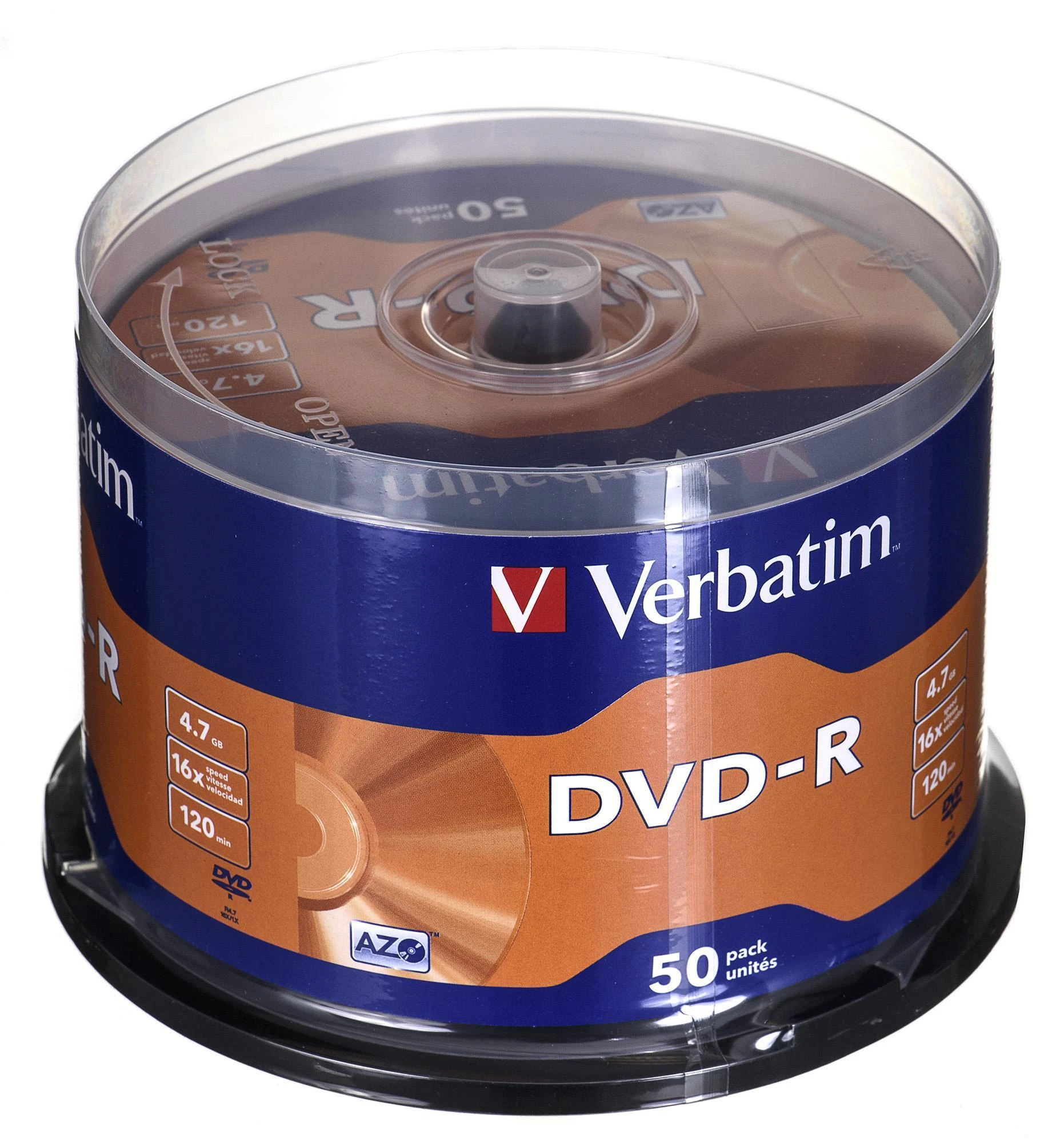 DVD-R Verbatim [ torto dėžutė 50 | 4,7 GB | 16x | matinis sidabrinis ]