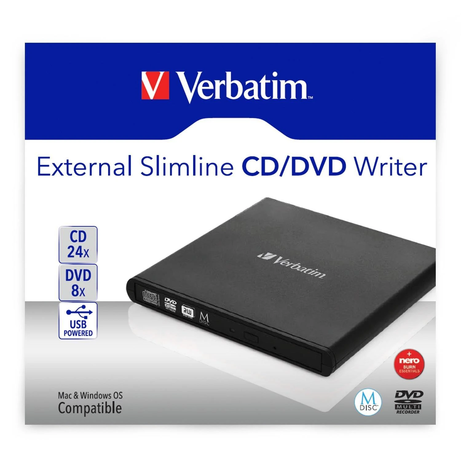 Kietasis diskas Burner Verbatim 98938 (USB 2.0, External)