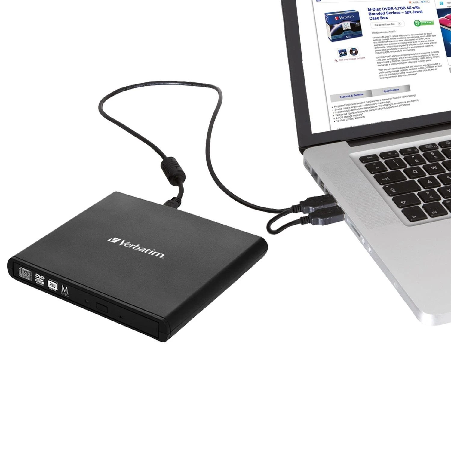 Kietasis diskas Burner Verbatim 98938 (USB 2.0, External)