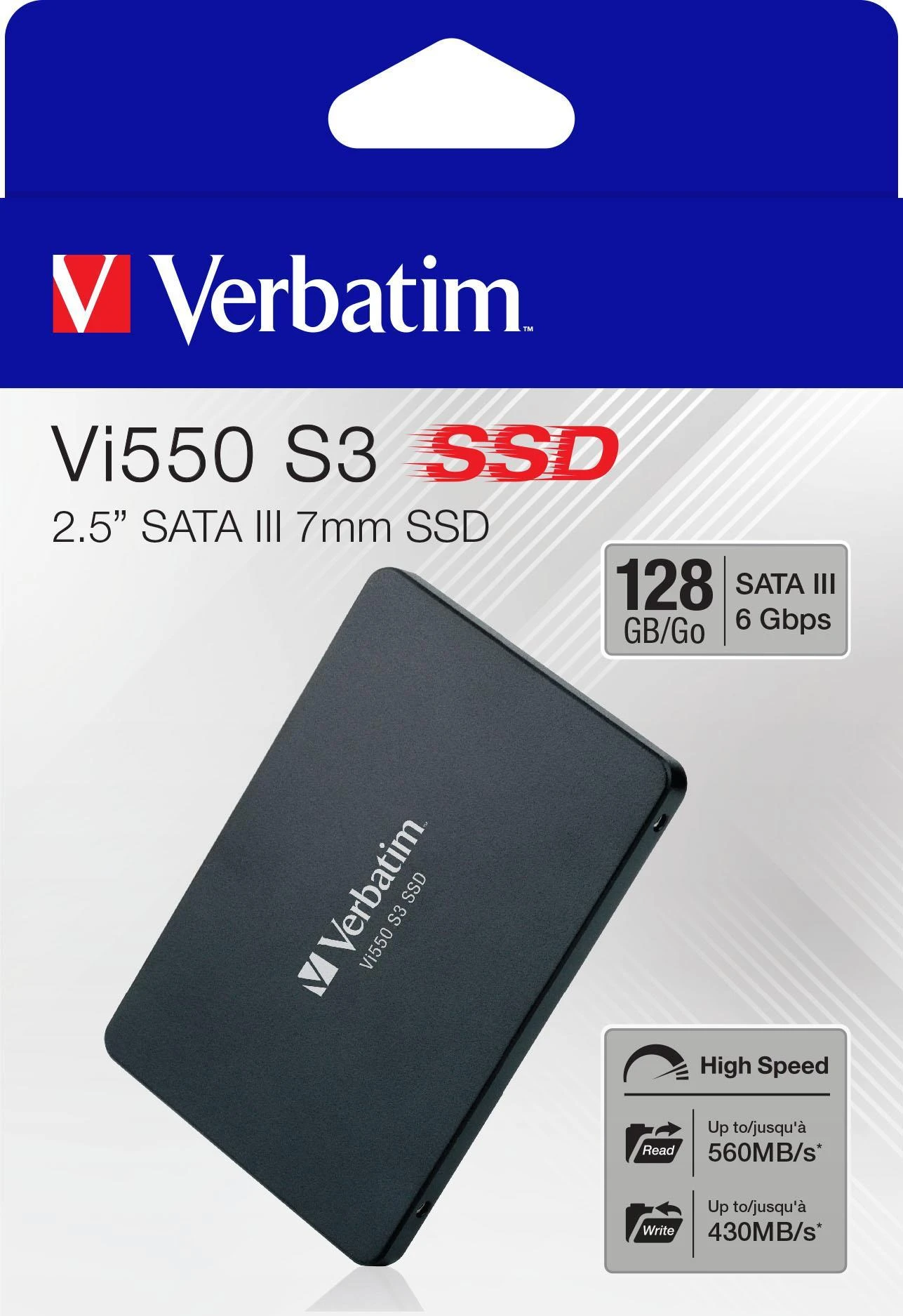 256GB Verbatim Vi550 S3 Phison 2,5 (6.3cm) SATAIII intern retail