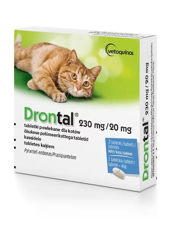 VETOQUINOL Drontal worming tablets for cats, žema kaina Varle.lt