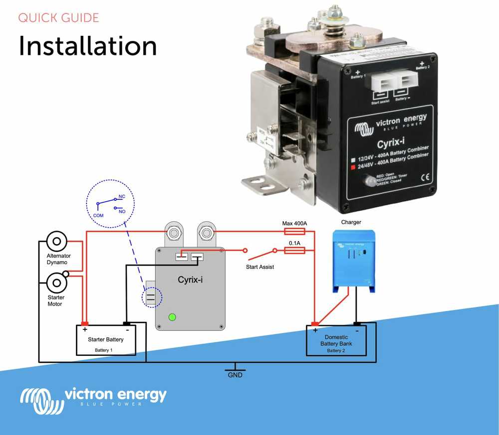 Dėklas Victron Energy „Cyrix-i“ 24/48 V-400 A išmanusis jungiklis