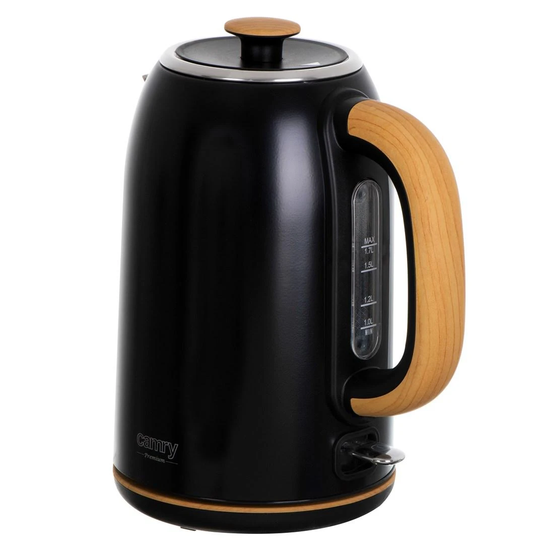 Adler Camry | Virdulys | CR 1342 | Electric | 2200 W | 1.7 L | Nerūdijantis plienas | 360° rotational base | Juodas