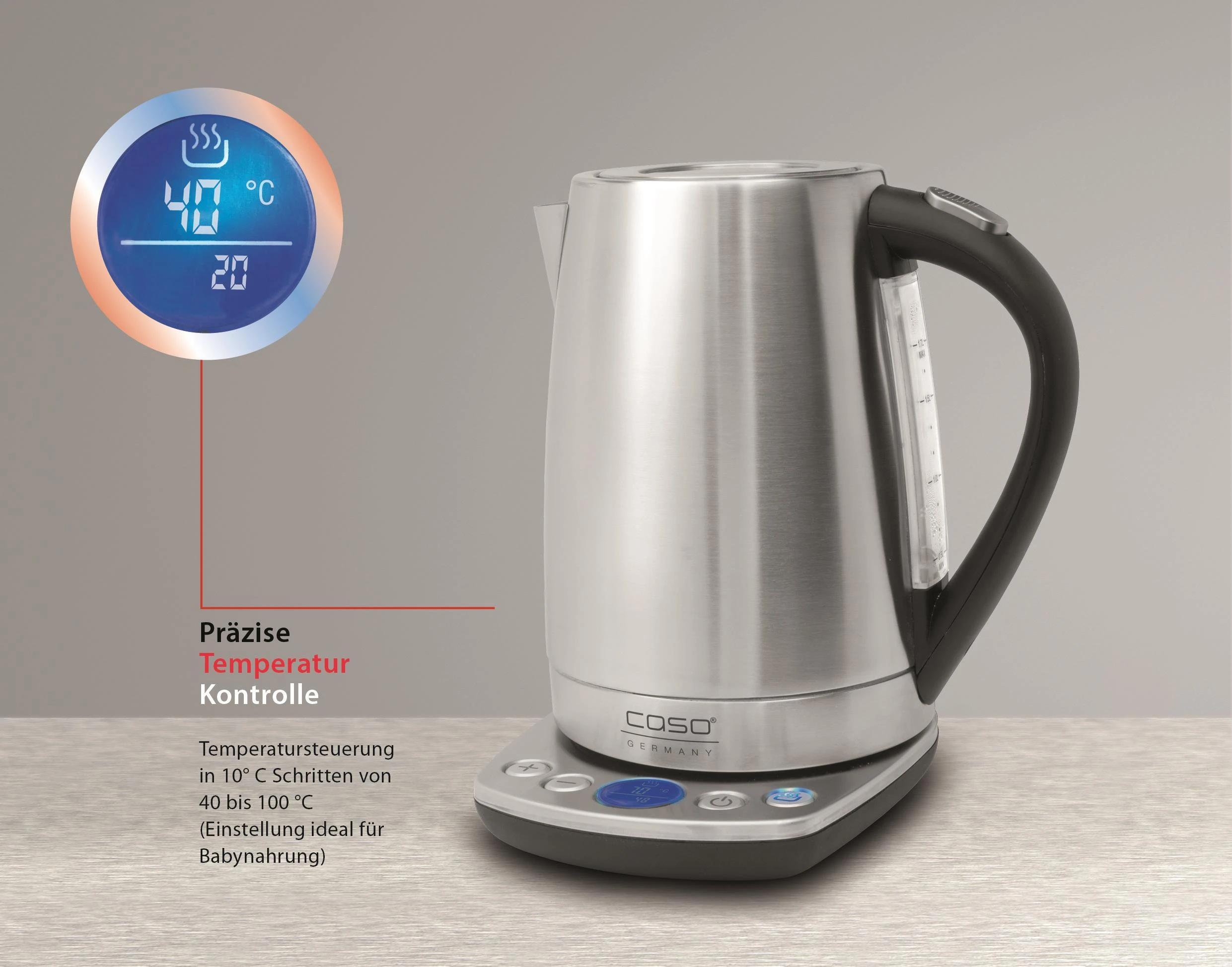 Virdulys Caso WK 2200 / Nerūdijantis plienas / 2200 W / 1.7 l