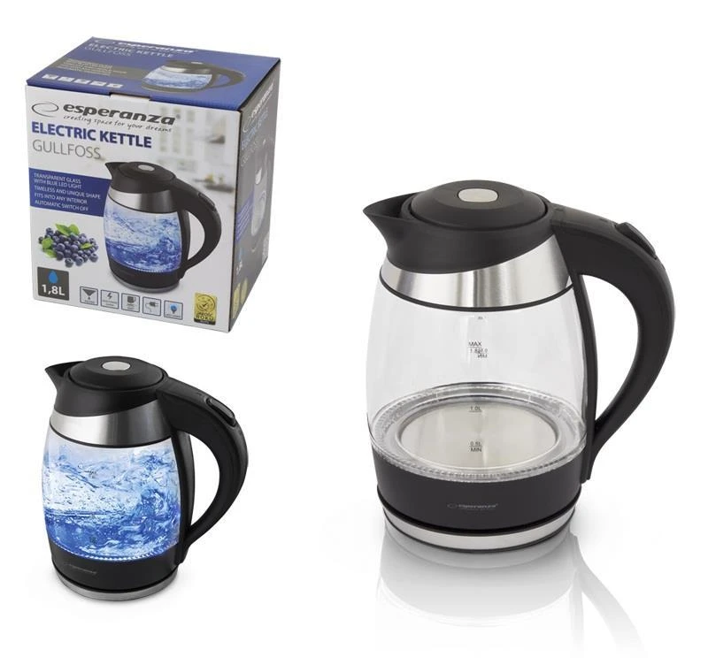 Virdulys electric Esperanza Gullfoss EKK009 (2200W 1.8l, transparent color)