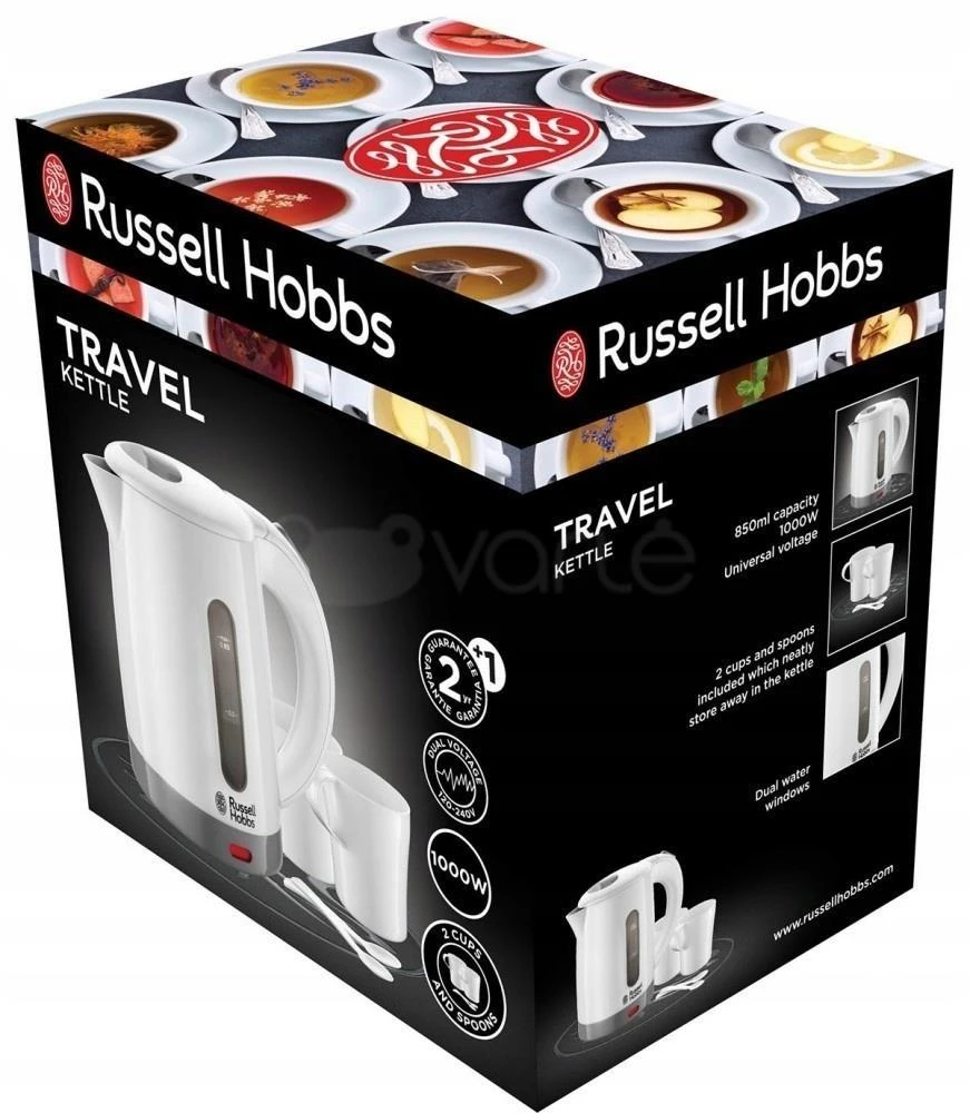 Russell Hobbs 23840-70 kelioninis virdulys (Baltas) 1000 W, 0.85 l
