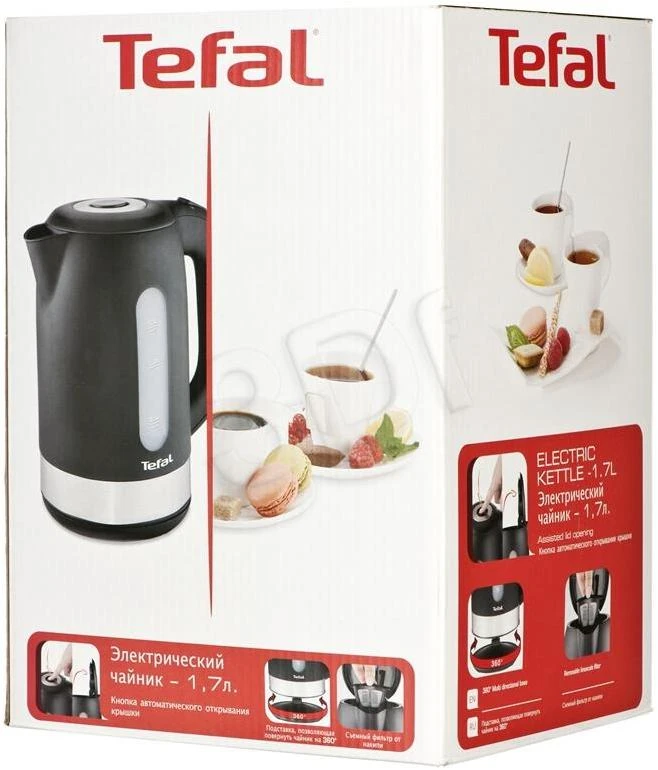 Elektrinis virdulys TEFAL SNOW KO3308, 1.7 l, Juodas