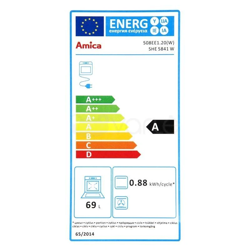 Elektrinė viryklė Amica 58EE1.20W