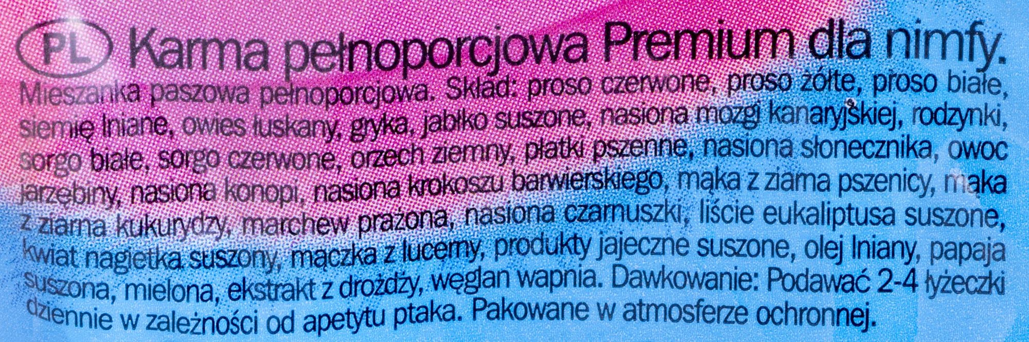 VITAPOL Premium - maistas nimfoms - 1kg