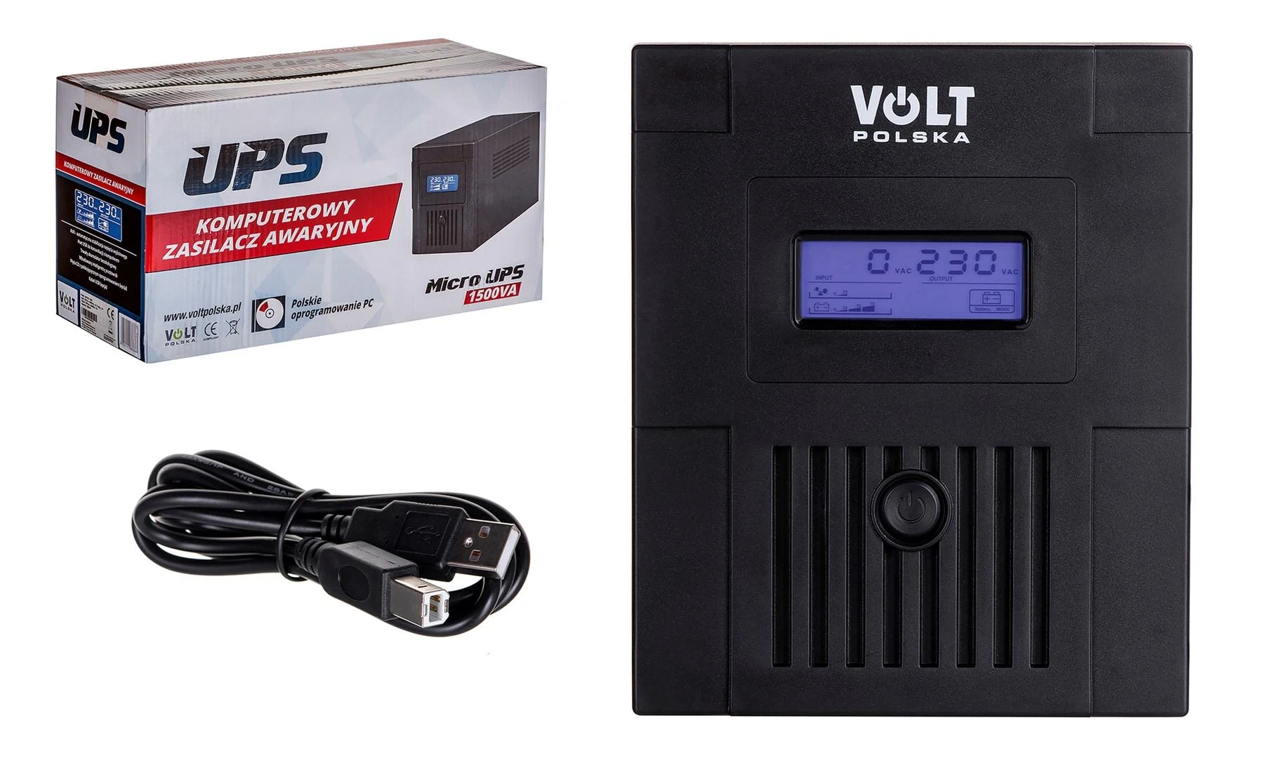 UPS UNINTERRUPTIBLE POWER SUPPLY VOLT POLSKA MICRO 1500VA 900W