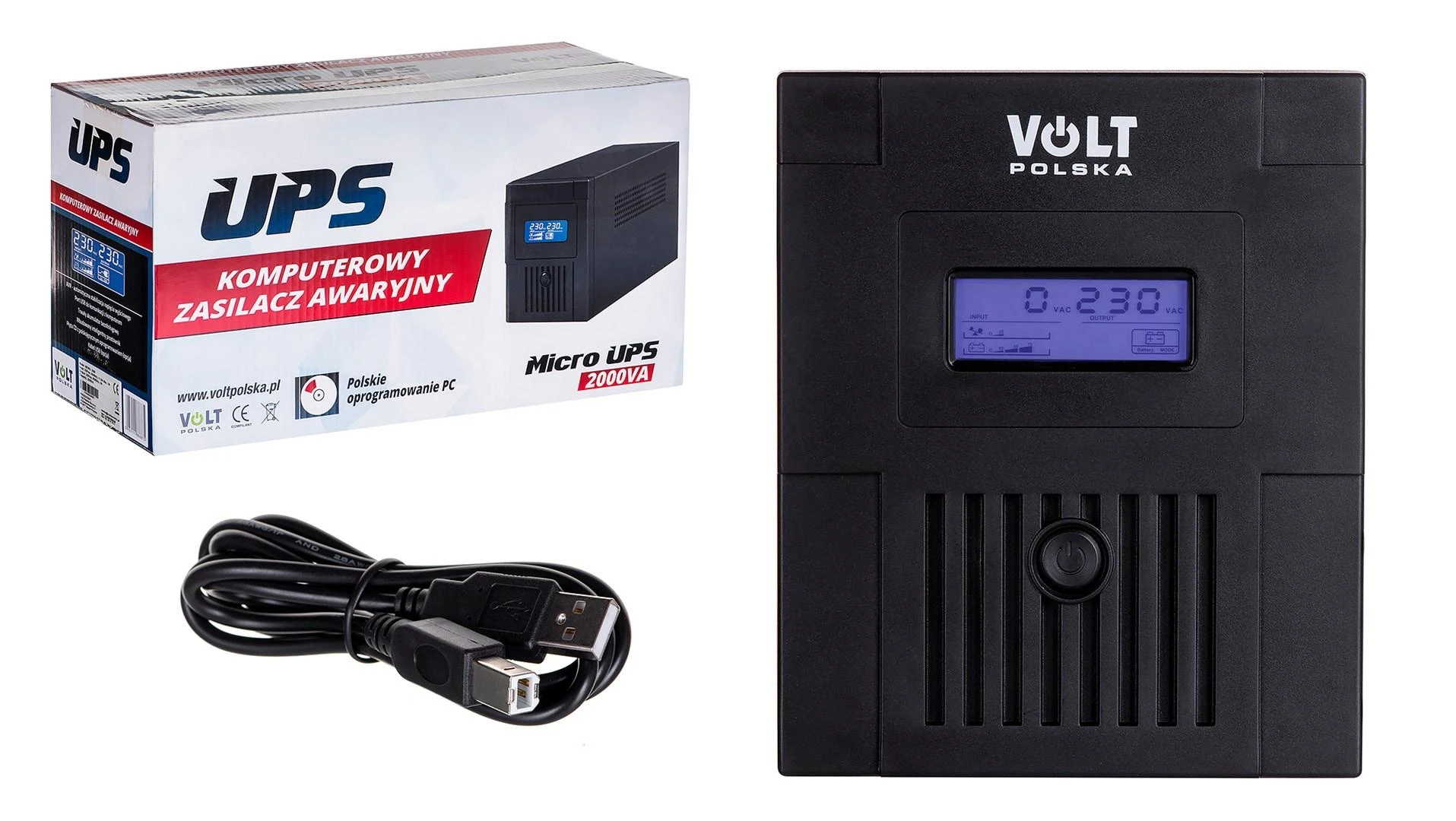 UPS UNINTERRUPTIBLE POWER SUPPLY VOLT POLSKA MICRO 2000VA 1200W