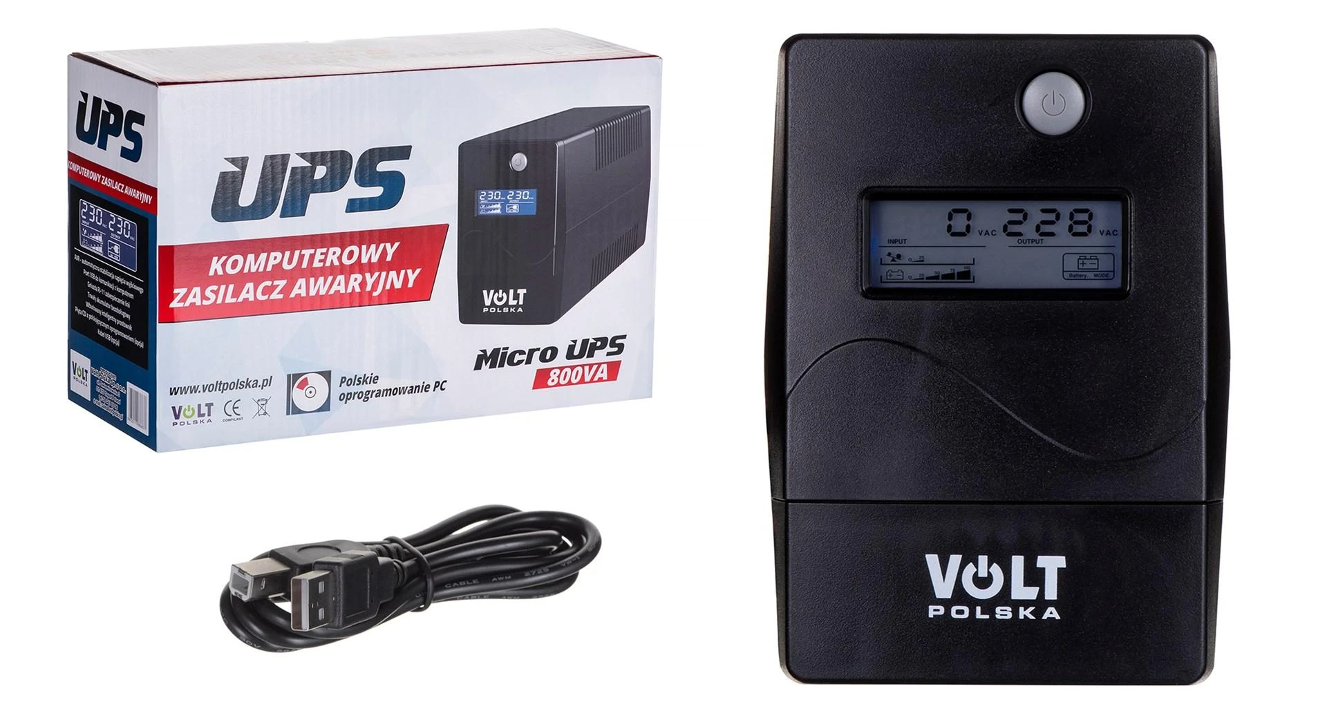 VOL MicroUPS 800VA/480W 9Ah nepertraukiamo maitinimo šaltinis (UPS)