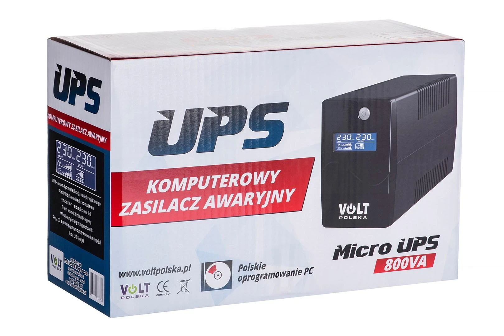 VOL MicroUPS 800VA/480W 9Ah nepertraukiamo maitinimo šaltinis (UPS)