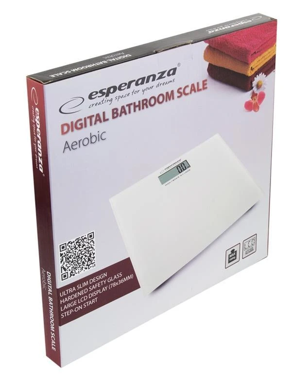 Virtuvinės svarstyklės Svarstyklės vonios kambariui Esperanza Aerobic EBS002W (baltos spalvos)