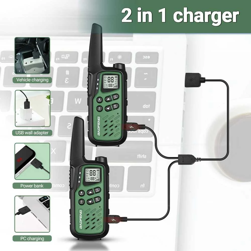 Walkie-Talkie Baofeng BF-T25E Žalias, 2 pieces