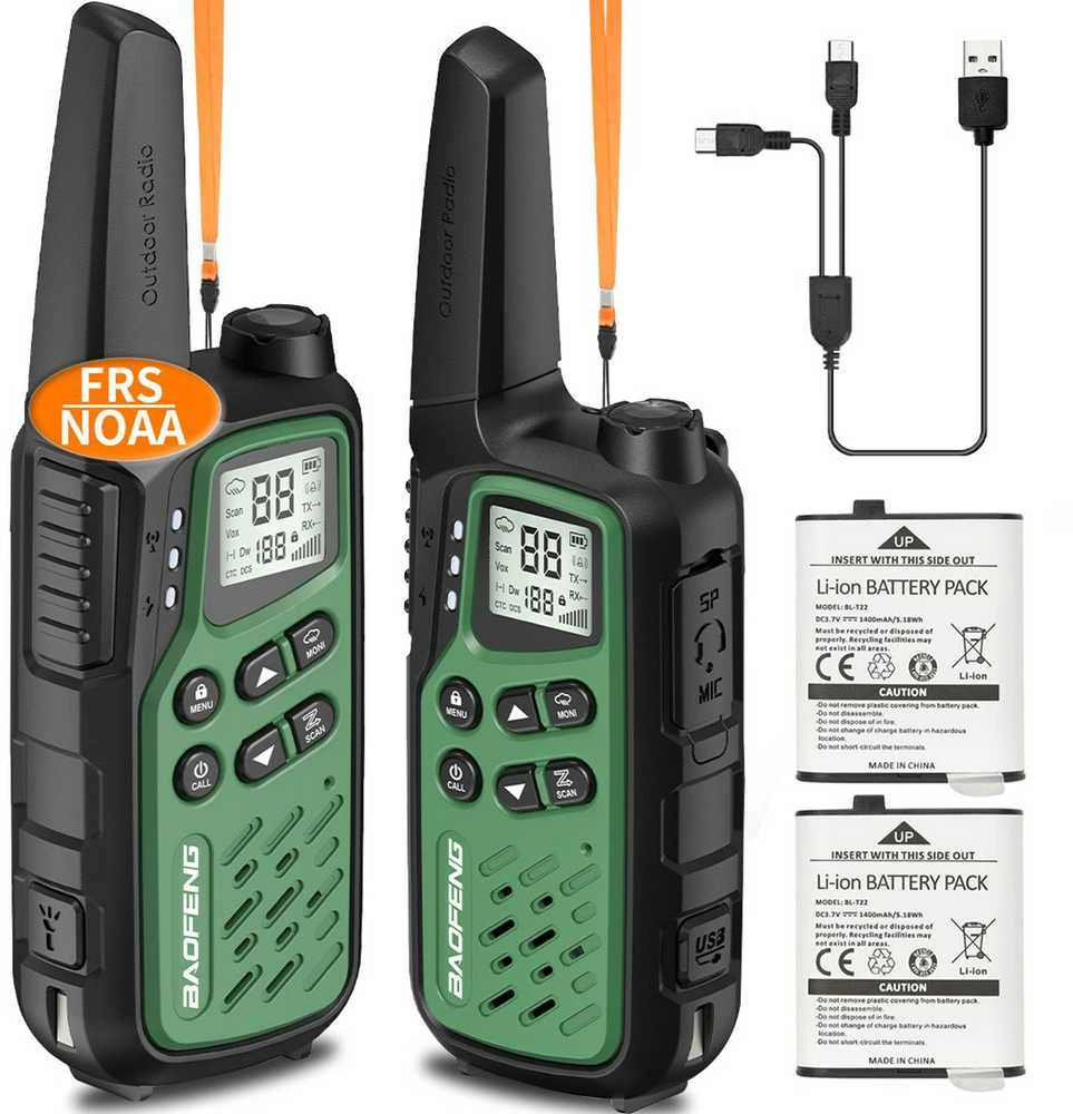 Walkie-Talkie Baofeng BF-T25E Žalias, 2 pieces