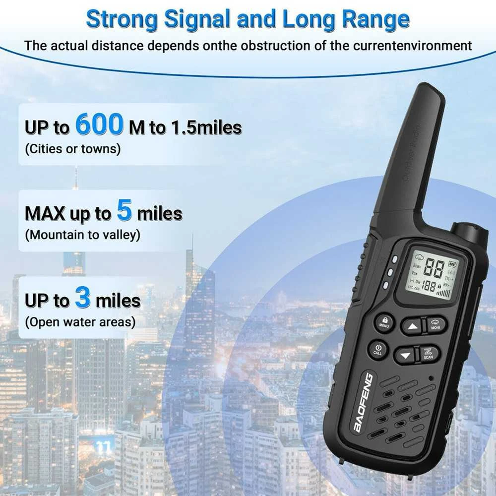 Walkie-Talkie Baofeng BF-T25E Juodas, 2 pieces