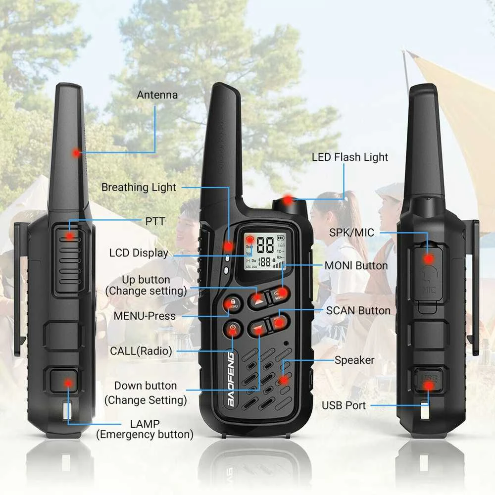 Walkie-Talkie Baofeng BF-T25E Juodas, 2 pieces