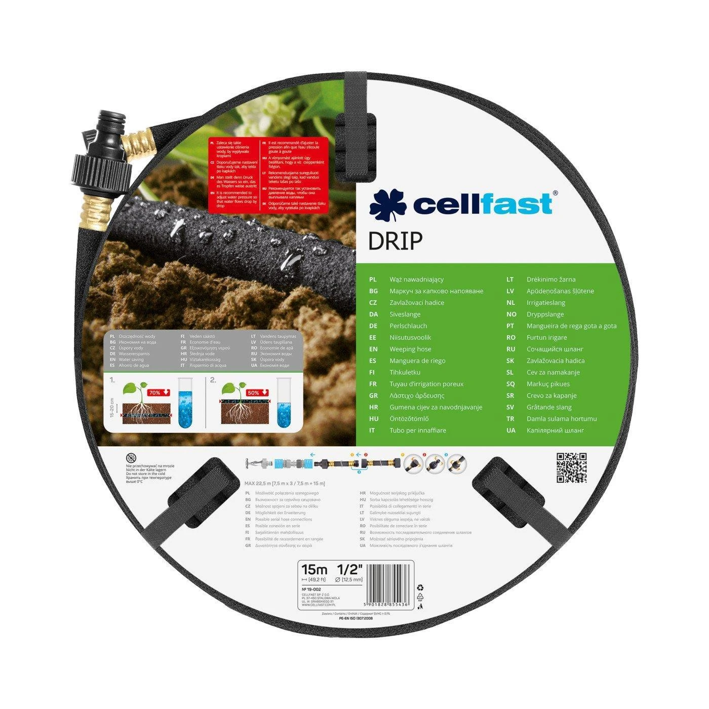 Cellfast Drip Drip 1/2 "15m drėkinimo žarna (19-002)