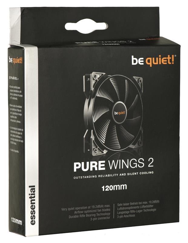 be quiet! PURE WINGS 2, 120mm Kompiuterio korpusui Ventiliatorius 12 cm ...