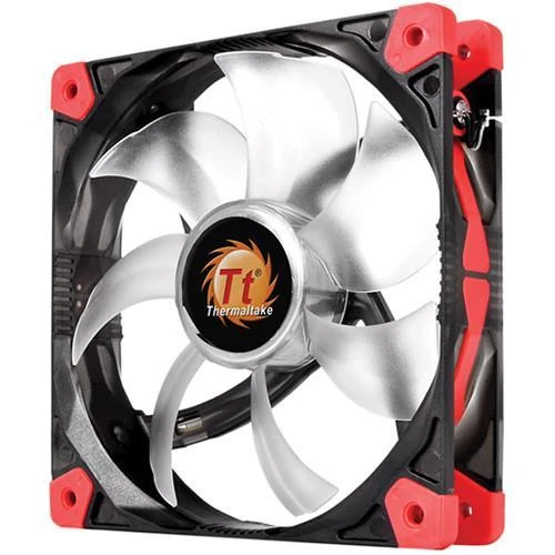 Thermaltake Luna 12 kompiuterio ventiliatorius su raudonais kampais