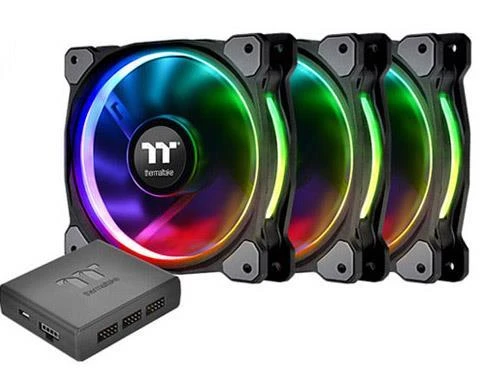 Thermaltake Riing Plus 12 RGB 3-pack ventiliatorius + Hub + 3 LED juostos (CL-F076-PL12SW-A)