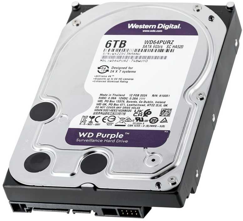 Western Digital WD64PURZ vidinis kietasis diskas 3,5" 6000 GB Serial ATA III