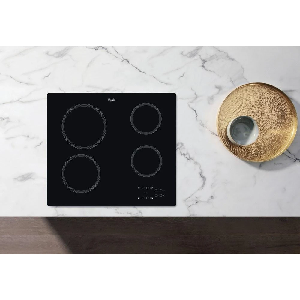 Whirlpool AKT 801/NE kaitlentė Juodas Įmontuojama 58 cm Keraminė kaitlentė 4 zona(s)