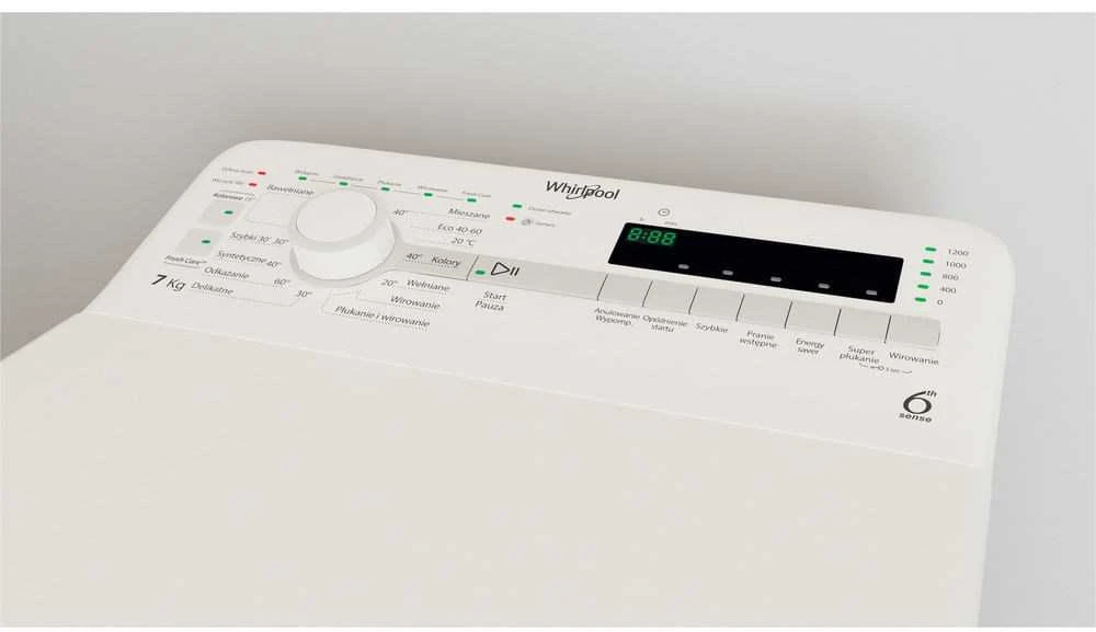 Skalbimo Mašina - Whirlpool 7kg 1200 RPM, Balta