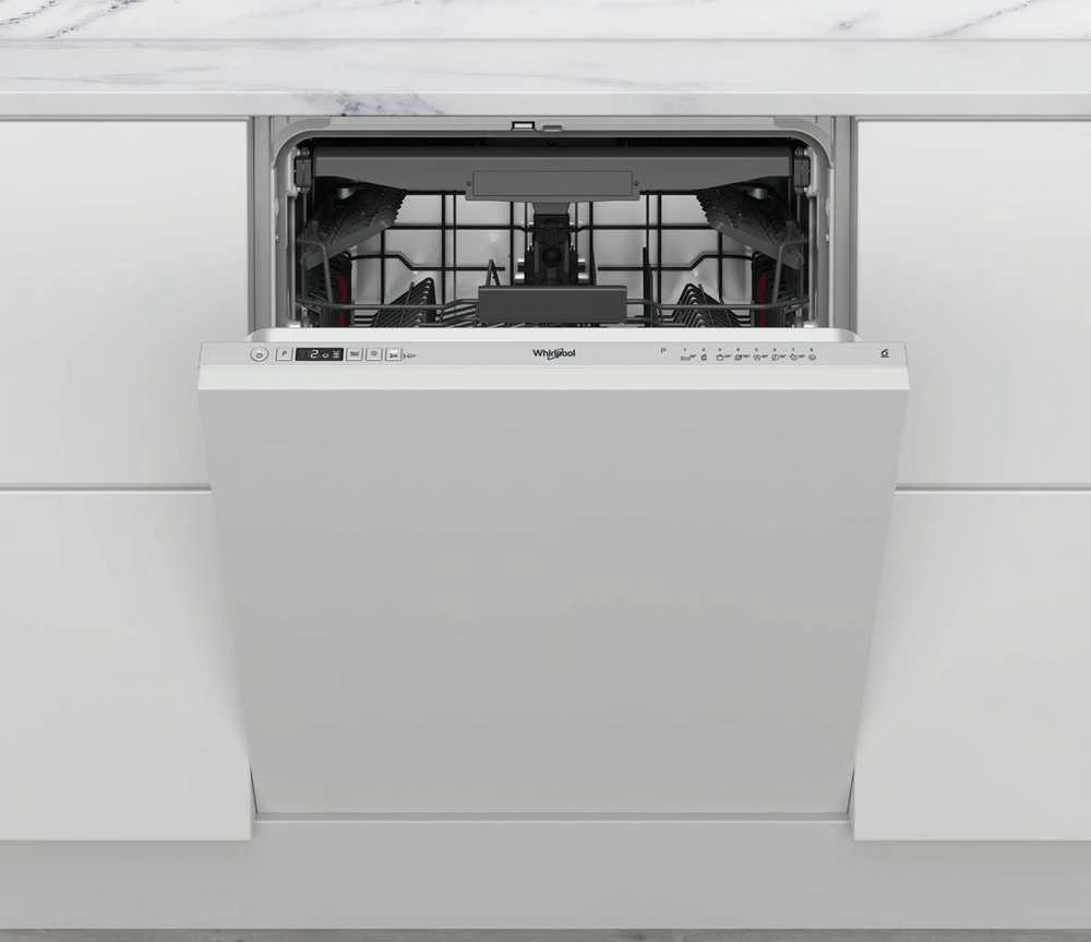 Įmontuojama indaplovė WHIRLPOOL WIC 3C26 F, Energijos klasė E (sena A++) 60 cm, Trečias krepšelis, 8 programos