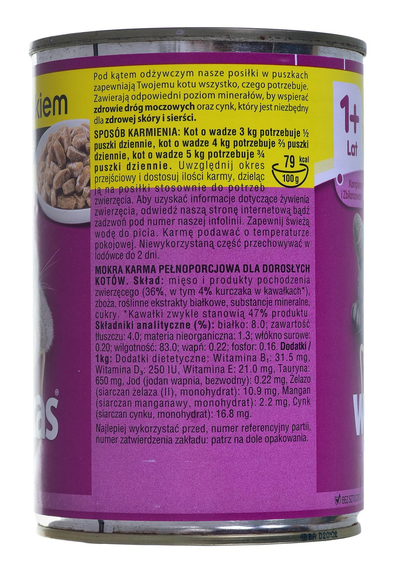 Drėgnas Kačių Maistas - Whiskas Vištiena Padaže 400g