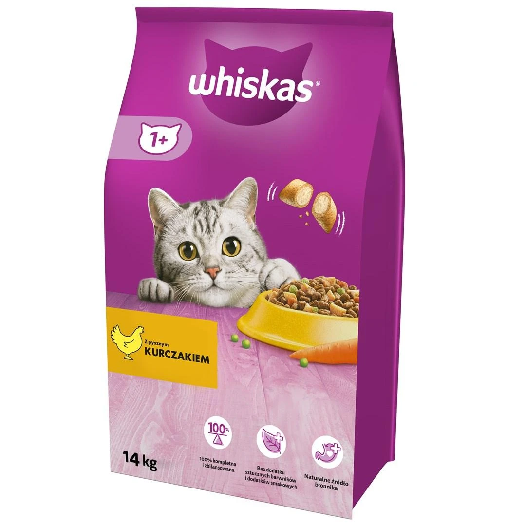 Whiskas Cat Adult su Vištiena ir Daržovėmis 14kg