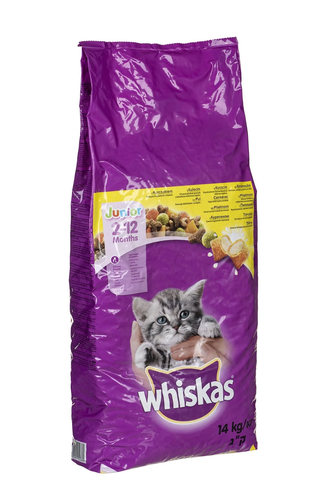 Whiskas Junior sausas ėdalas kačiukams su vištiena 14kg