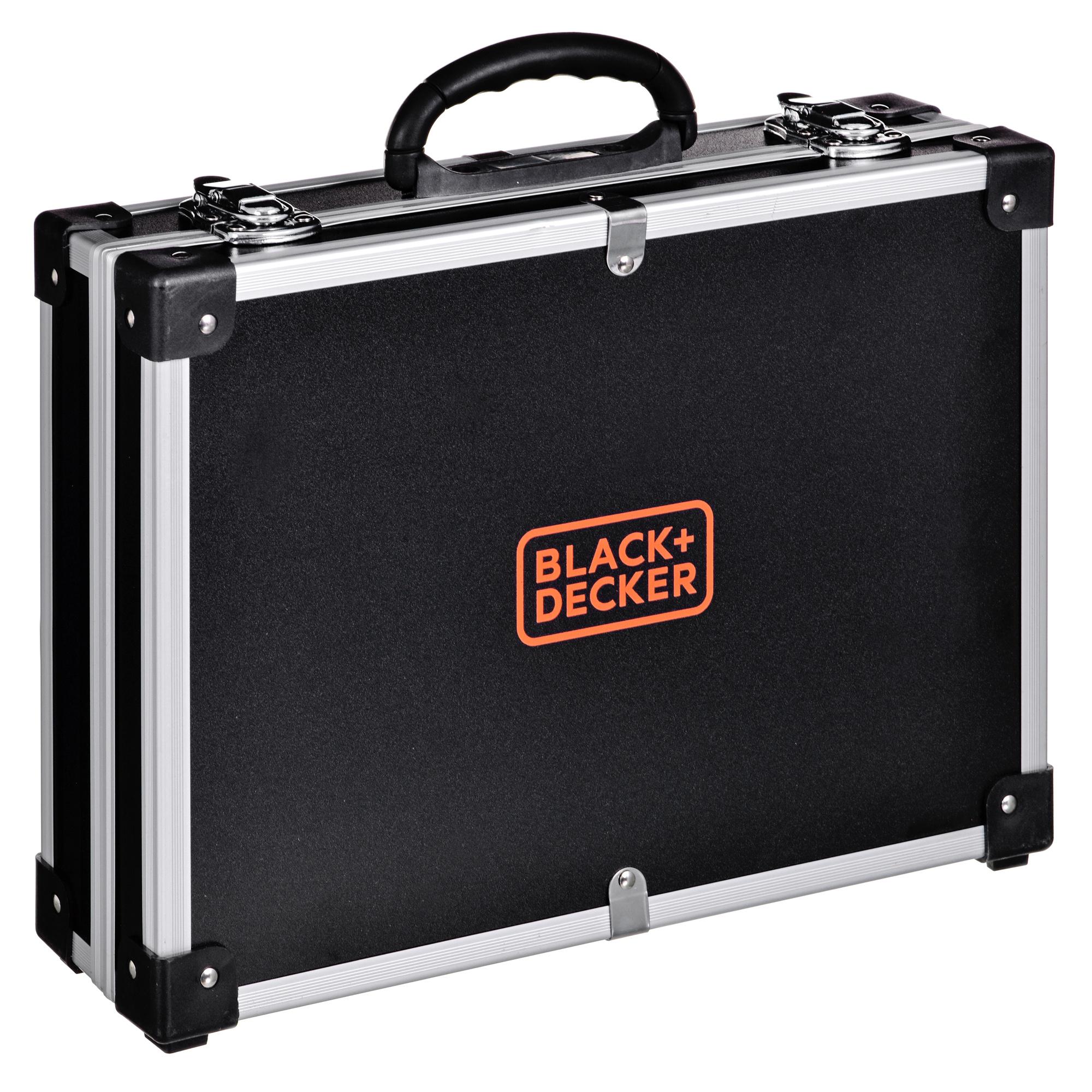 Black & Decker Juodas + DECKER PLAKŠKAS GRĄŽAS 18V 2x1,5Ah + 80vnt PRIEDAI
