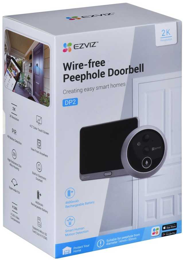 EZVIZ | CS-DP2 belaidis akutės durų skambutis | Bevielis internetas