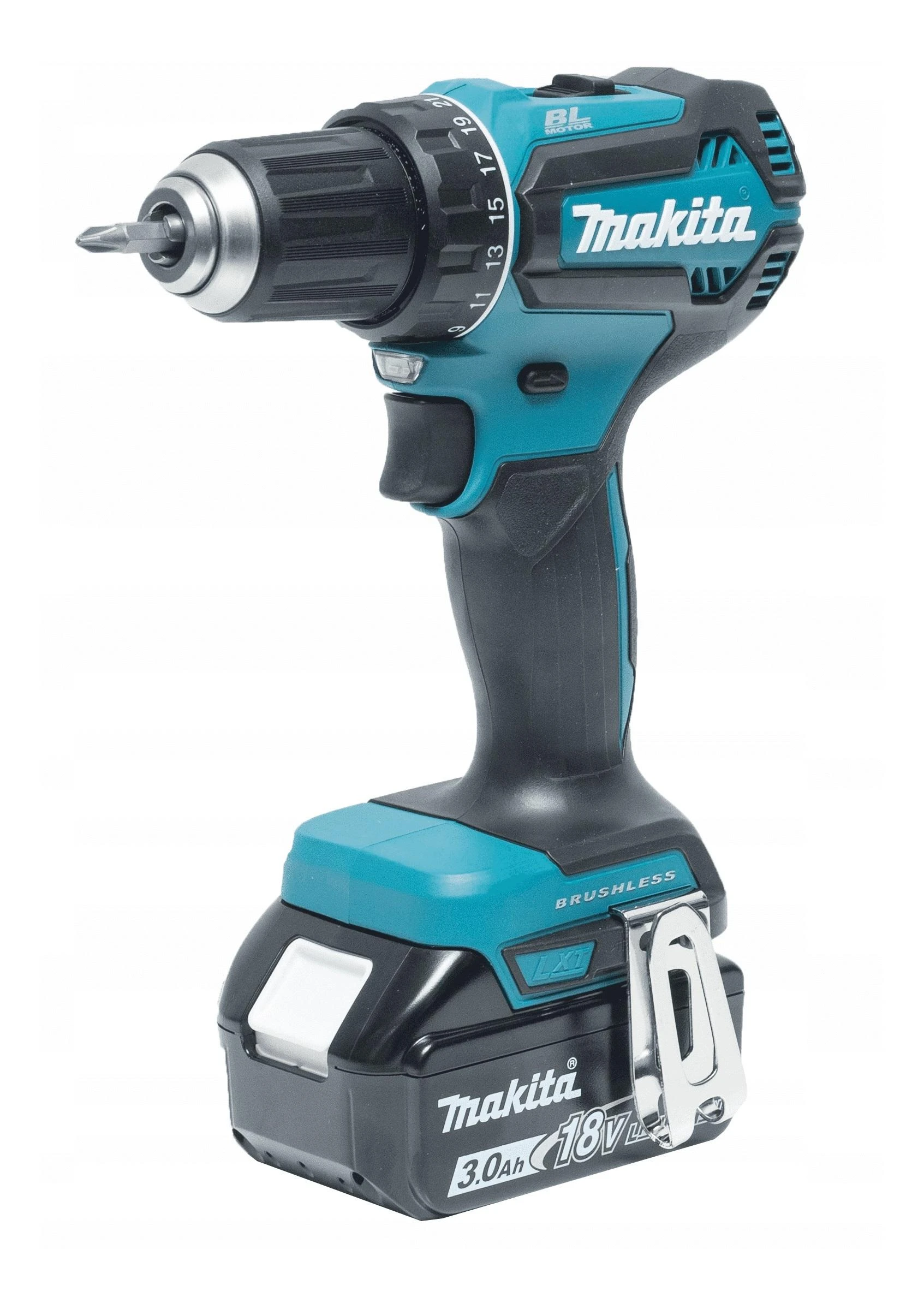 MAKITA.suktuvas-gręžtuvas DDF485RF3J 18V 50Nm 3x3,0Ah MAKPAC