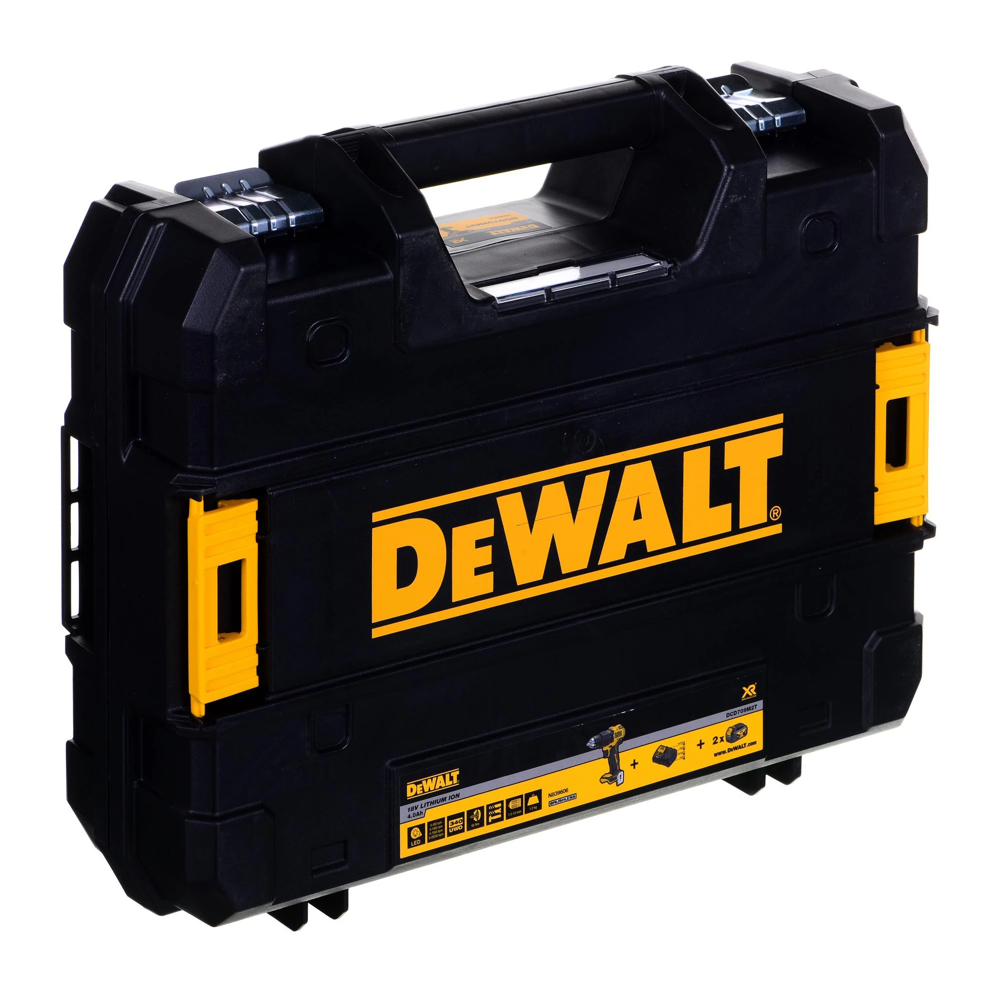 Smūginis gręžtuvas/suktuvas Dewalt 18V 65Nm 2x4.0Ah DCD709M2T