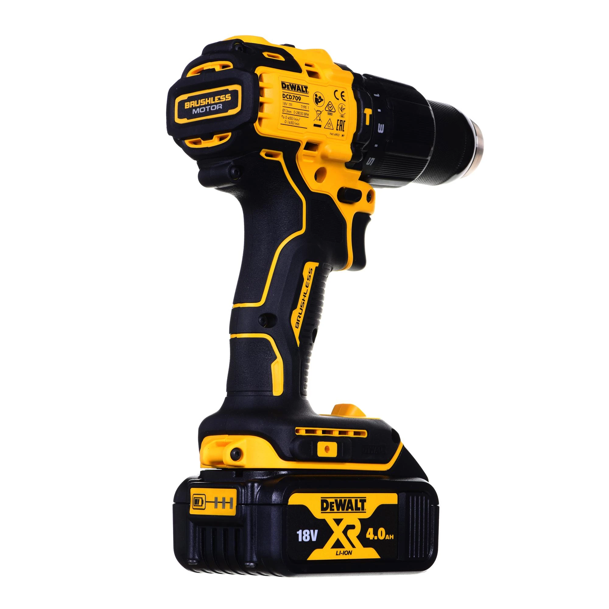 Smūginis gręžtuvas/suktuvas Dewalt 18V 65Nm 2x4.0Ah DCD709M2T