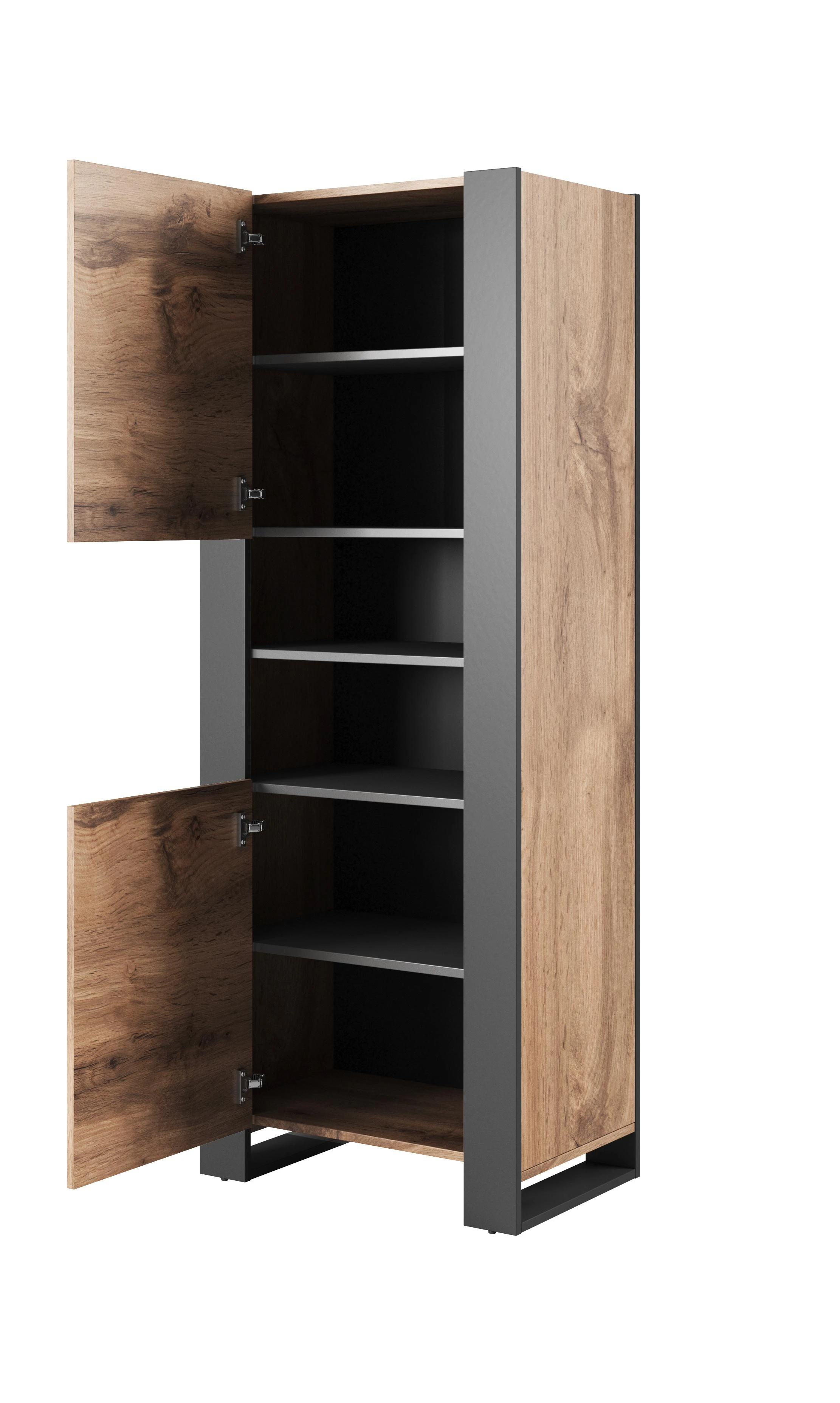 Cama Meble Spinta - WOOD 65x40x170,5 Wotan ąžuolas antracitas