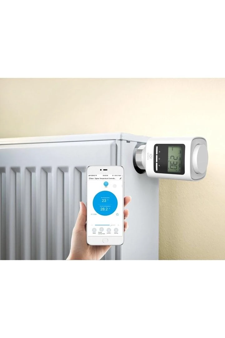 Išmanusis ZigBee TUYA termostatas radiatoriui su LCD, valdomas programėle, WOOX
