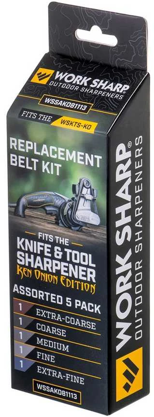 Work Sharp Abrasives – 5 galandimo juostų rinkinys, skirtas Work Sharp Ken Onion Edition