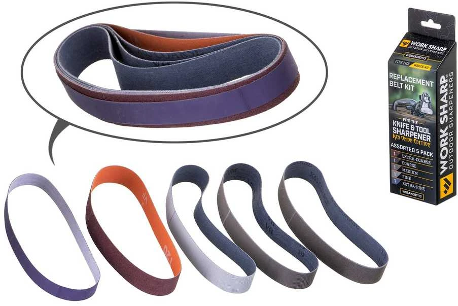 Work Sharp Abrasives – 5 galandimo juostų rinkinys, skirtas Work Sharp Ken Onion Edition