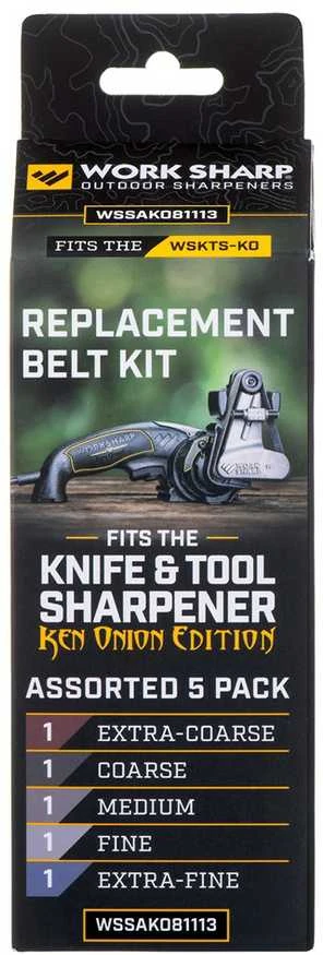 Work Sharp Abrasives – 5 galandimo juostų rinkinys, skirtas Work Sharp Ken Onion Edition
