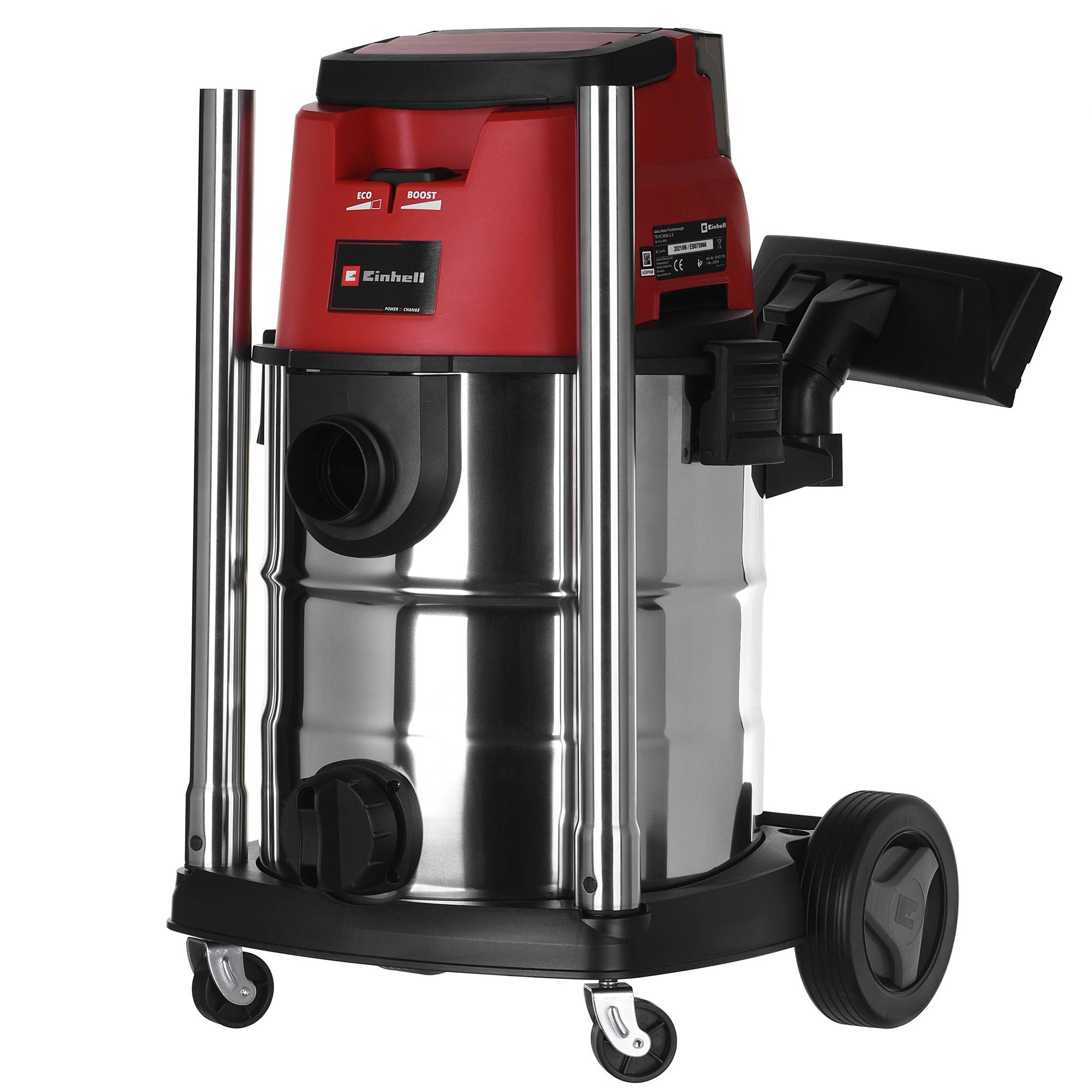 Einhell EINlight TE-VC 36/25 Li S-Solo (2x 18Volt), Nass-/Trockensauger - red/edelstahl, without Akku und Ladegert