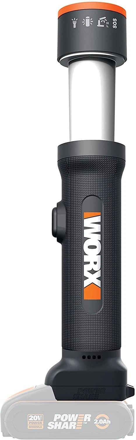 WORX daugiafunkcinė LED lempa, 20V, 120–510 liumenų, WX027.9