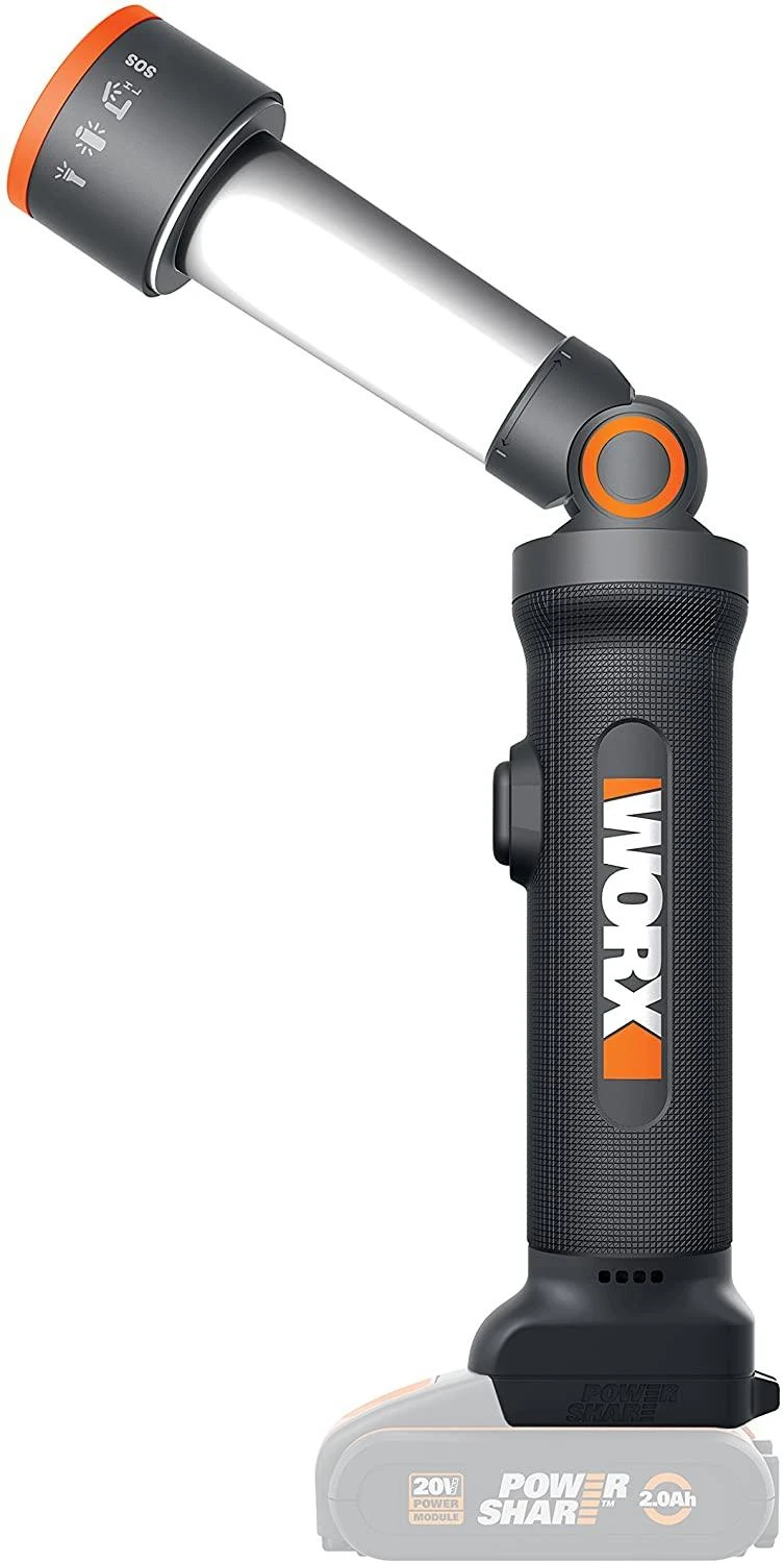 WORX daugiafunkcinė LED lempa, 20V, 120–510 liumenų, WX027.9
