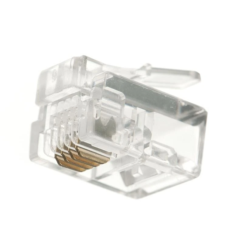 RJ11 telefono kištukas 6P4C (100 vnt. pakuotė) ALANTEC