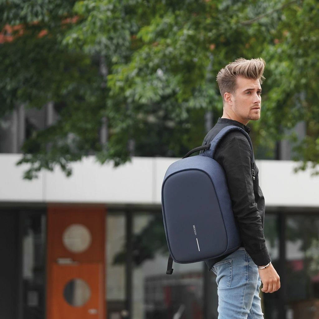 Kuprinė su apsauga nuo vagių XD Design Bobby Hero Regular, Mėlynos spalvos (Pažeista pakuotė)