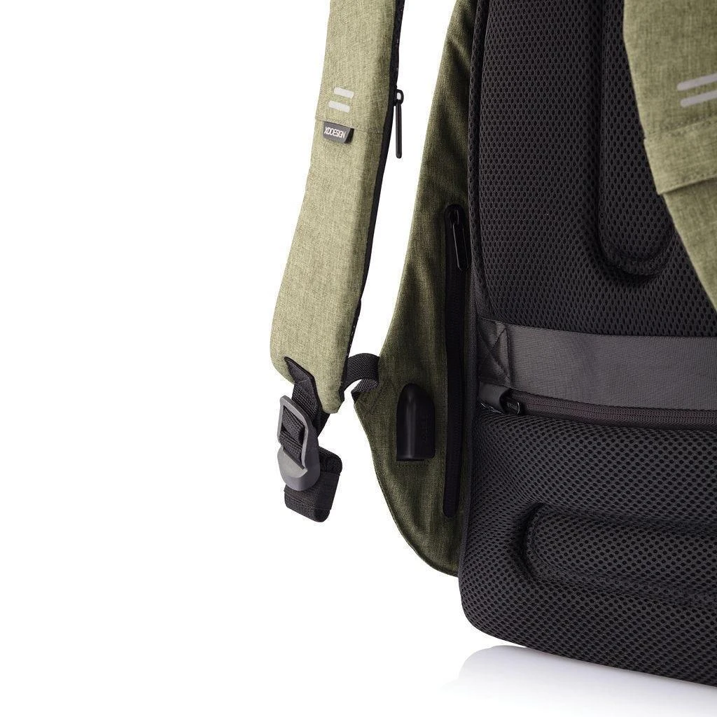 Kuprinė su apsauga nuo vagių XD Design Bobby Hero Regular, Žalios spalvos
